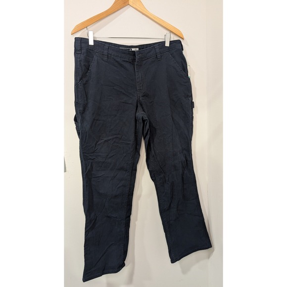 Carhartt Women's Navy Blue Loose Fit Work Utility Pants Size 14 - Picture 2 of 5